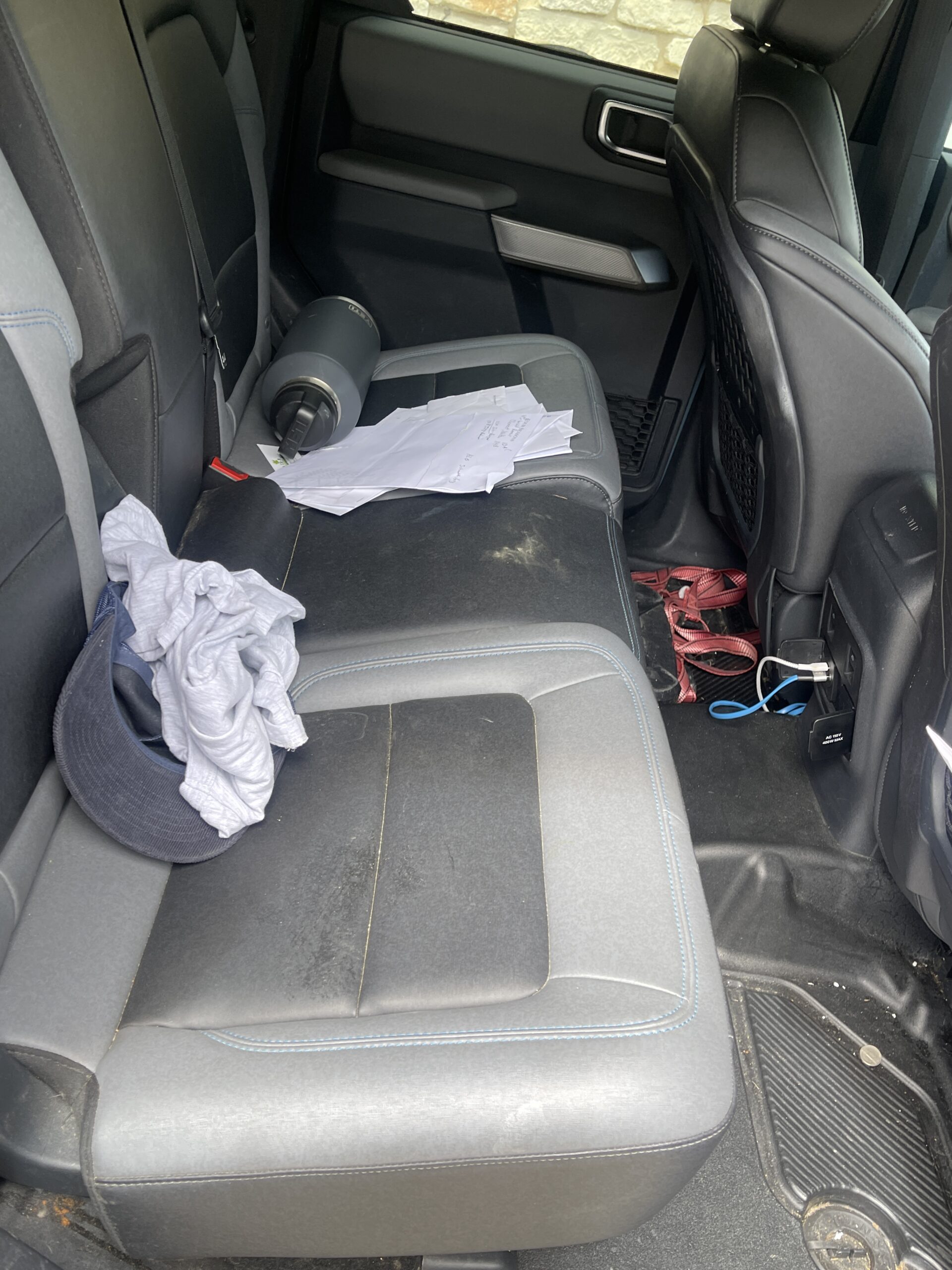 2021 Ford Bronco SUV Backseat - Dirty